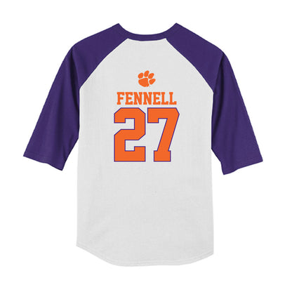Clemson - NCAA Softball : Riley Fennell - USA Youth Raglan T-Shirt-1