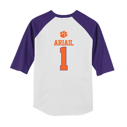 Clemson - NCAA Softball : Kennedy Ariail - USA Youth Raglan T-Shirt-1