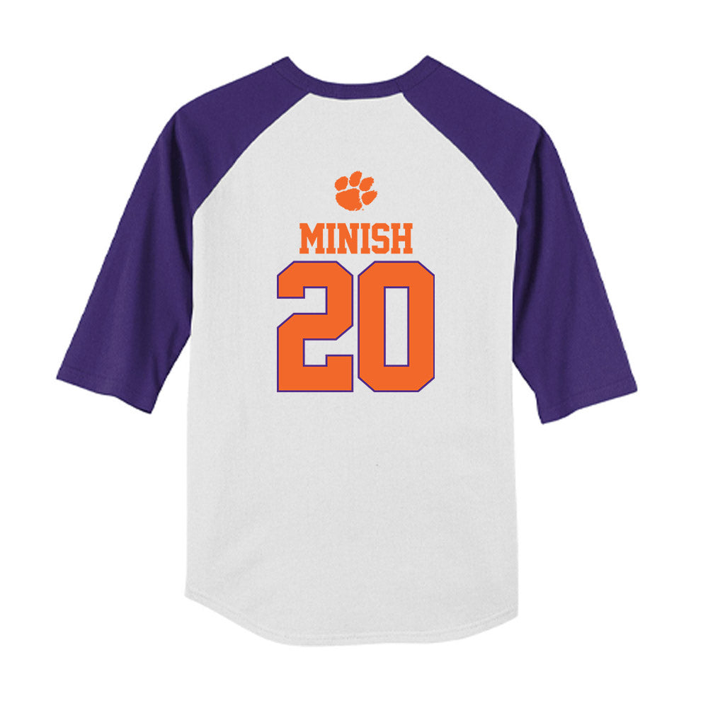 Clemson - NCAA Softball : Samantha Minish - USA Youth Raglan T-Shirt-1