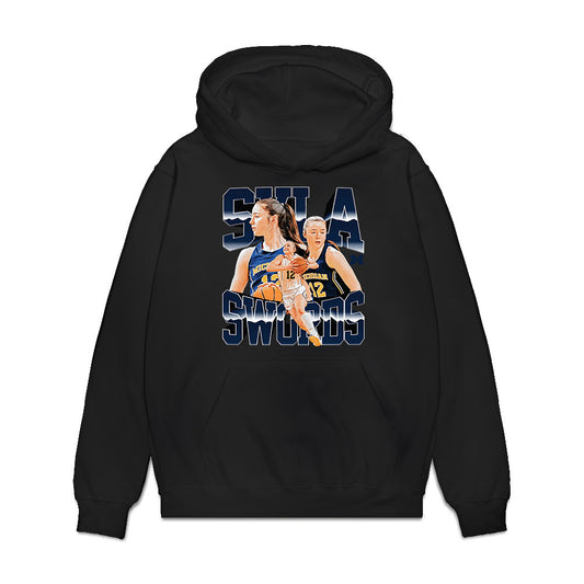 Michigan - NCAA Women's Basketball : Syla Swords - Collage Premium Hooded Sweatshirt-0