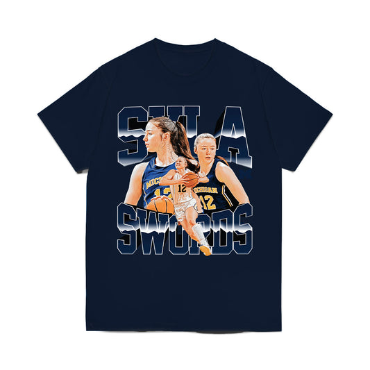 Michigan - NCAA Women's Basketball : Syla Swords - Collage Comfort Colors T-Shirt-0