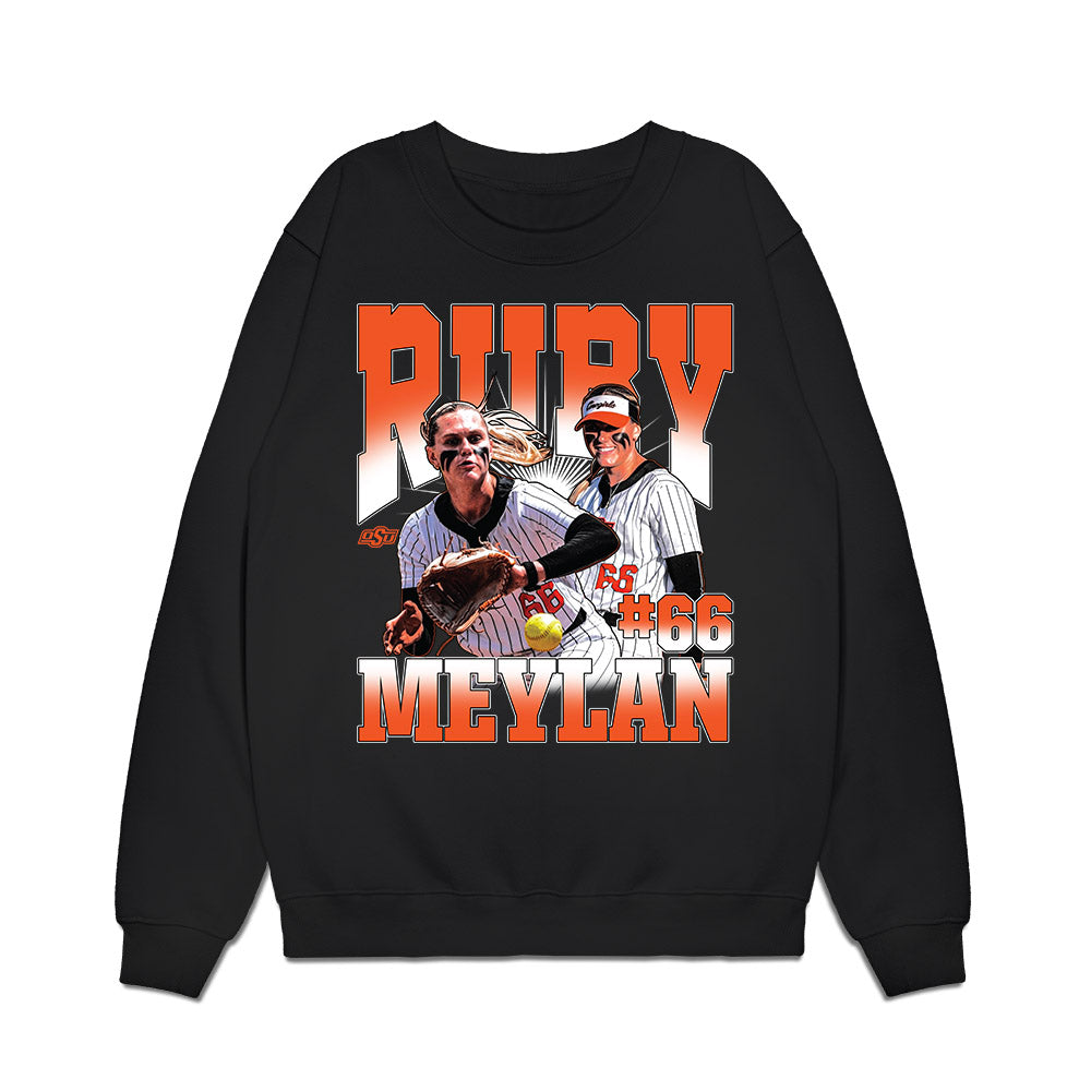 Oklahoma State - NCAA Softball : Ruby Meylan - Collage Premium Crewneck Sweatshirt-0