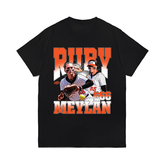 Oklahoma State - NCAA Softball : Ruby Meylan - Collage Comfort Colors T-Shirt-0