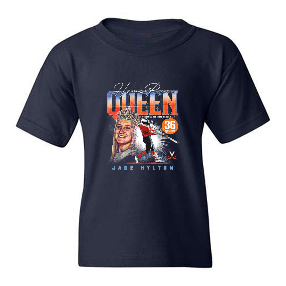 Virginia - NCAA Softball : Jade Hylton - Home Run Queen Collage Youth T-Shirt-0