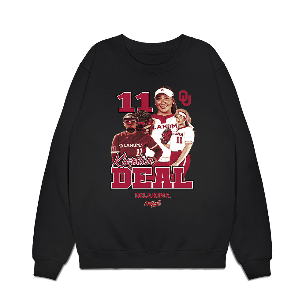 Oklahoma - NCAA Softball : Kierston Deal - Collage Premium Crewneck Sweatshirt-0
