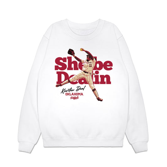 Oklahoma - NCAA Softball : Kierston Deal - Collage Premium Crewneck Sweatshirt-0