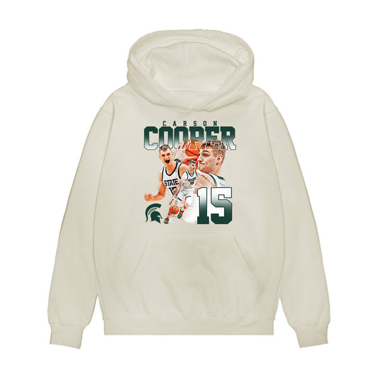 Michigan State - NCAA Men's Basketball : Carson Cooper - Collage Premium Hooded Sweatshirt-0
