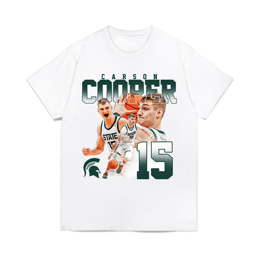 Michigan State - NCAA Men's Basketball : Carson Cooper - Collage Comfort Colors T-Shirt-0