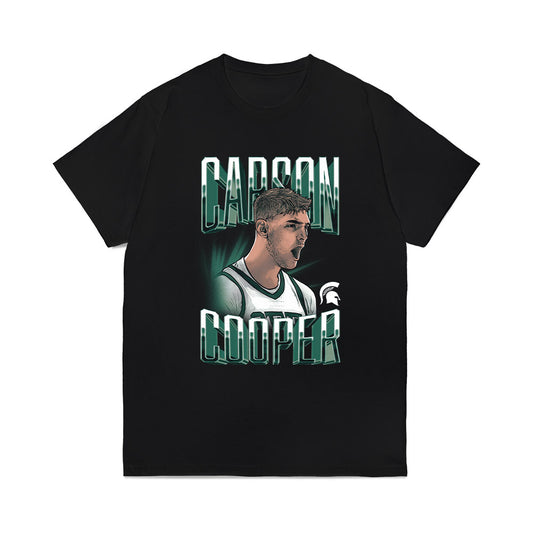 Michigan State - NCAA Men's Basketball : Carson Cooper - Caricature Comfort Colors T-Shirt-0