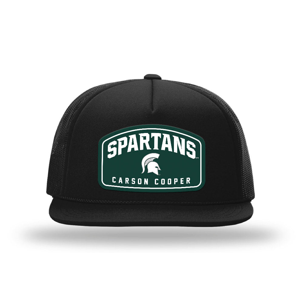 Michigan State - NCAA Men's Basketball : Carson Cooper - Suede Foamie Trucker Cap-0