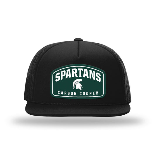 Michigan State - NCAA Men's Basketball : Carson Cooper - Suede Foamie Trucker Cap-0