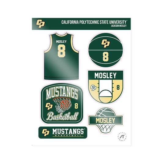 Cal Poly - NCAA Men's Basketball : Jackson Mosley - Sticker Sheet-0