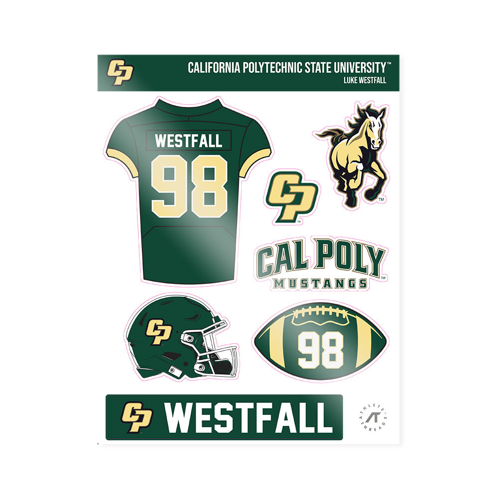 Cal Poly - NCAA Football : Luke Westfall - Sticker Sheet-0