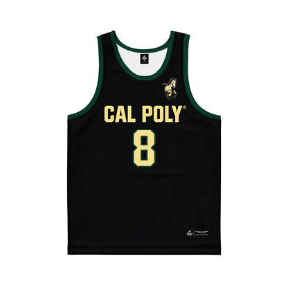 Cal Poly - NCAA Men's Basketball : Jackson Mosley - Black Basketball Jersey-0