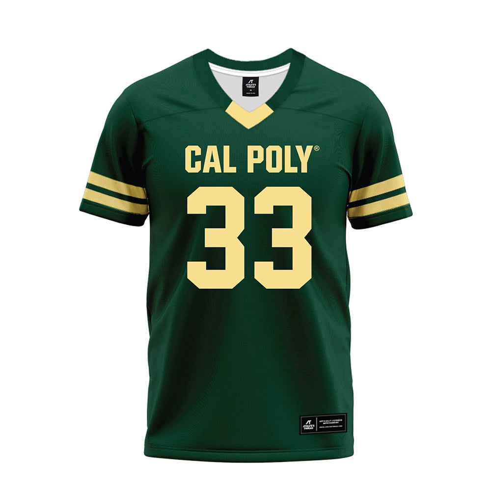 Cal Poly - NCAA Football : Spencer Moore - Green Jersey Premium Football Jersey-0