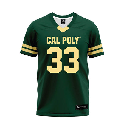 Cal Poly - NCAA Football : Spencer Moore - Green Jersey Premium Football Jersey-0