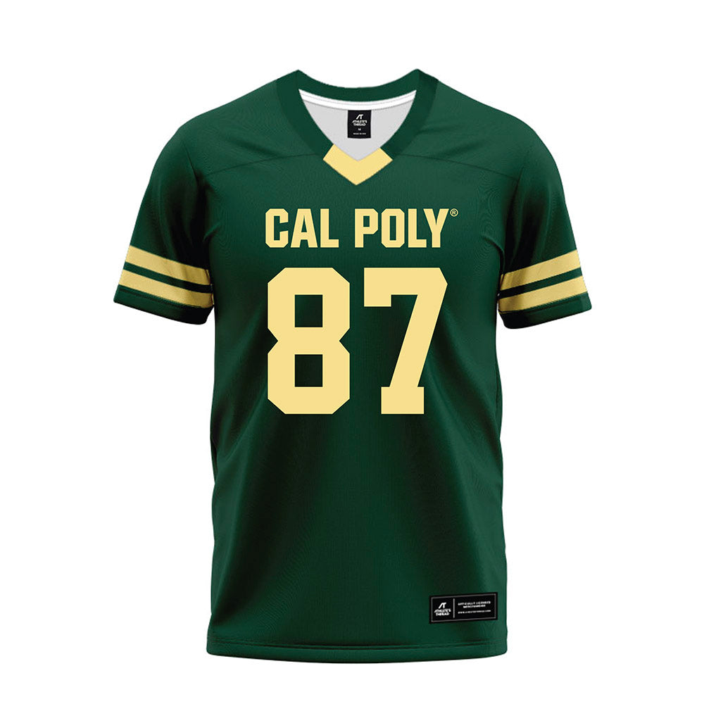 Cal Poly - NCAA Football : Kaleb Pleis - Green Jersey Premium Football Jersey-0