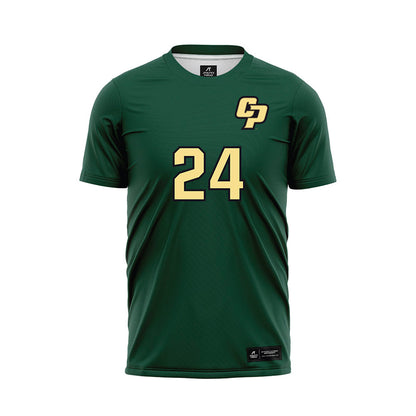 Cal Poly - NCAA Men's Soccer : Charlie Hogan - Green Soccer Jersey-0