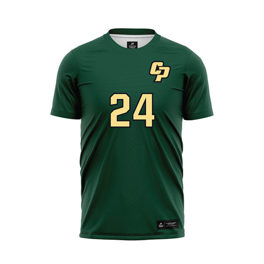 Cal Poly - NCAA Men's Soccer : Charlie Hogan - Green Soccer Jersey-0