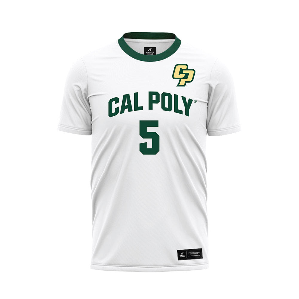Cal Poly - NCAA Women's Soccer : Brennan Cole - White Soccer Jersey-0