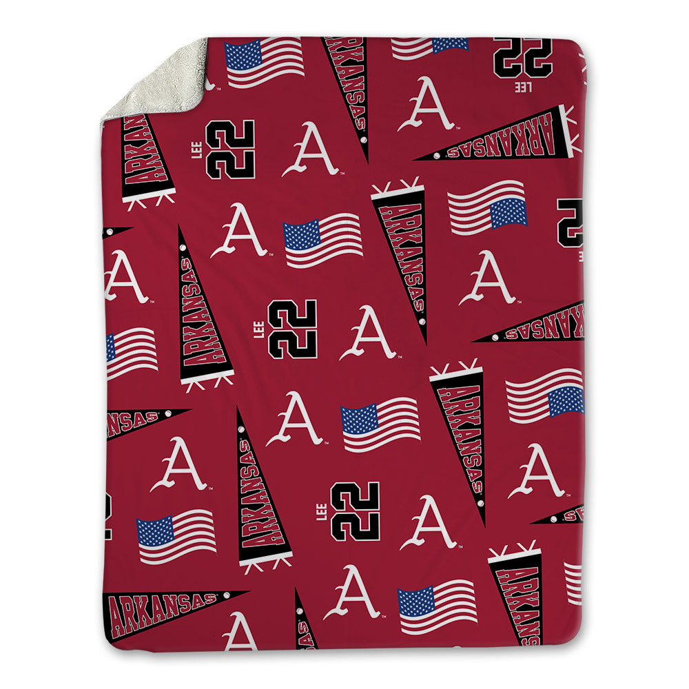 Arkansas - NCAA Baseball : Peyton Lee - USA Blanket-0
