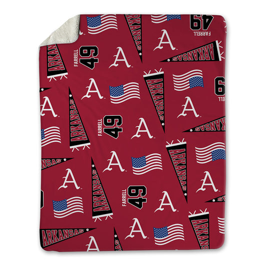 Arkansas - NCAA Baseball : Jackson Farrell - USA Blanket-0