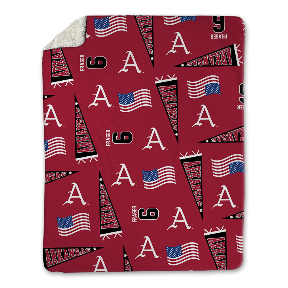 Arkansas - NCAA Baseball : Gabe Fraser - USA Blanket-0