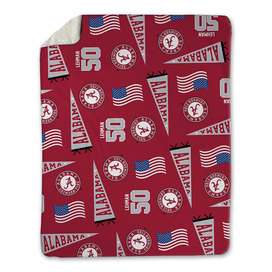 Alabama - NCAA Baseball : Connor Lehman - USA Blanket-0