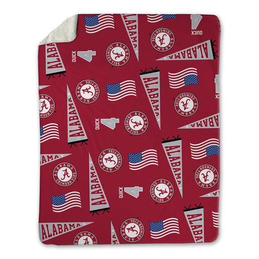 Alabama - NCAA Baseball : Riley Quick - USA Blanket-0