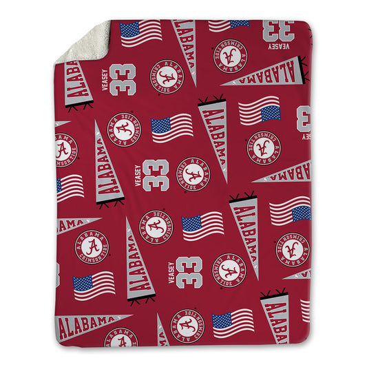 Alabama - NCAA Baseball : Ariston Veasey - USA Blanket-0