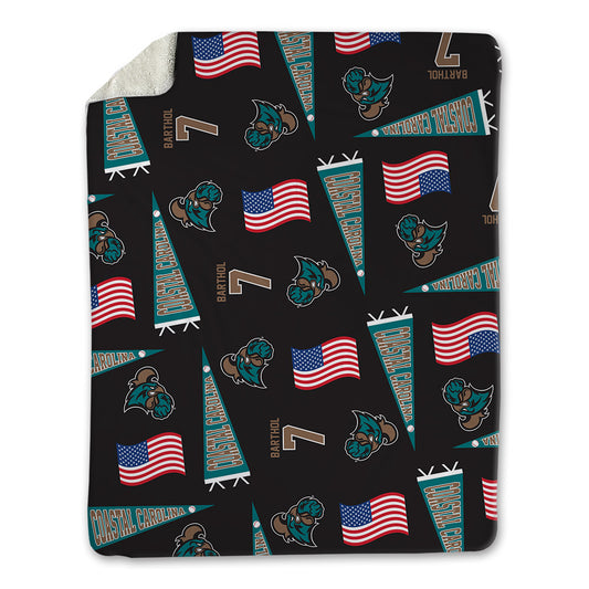 Coastal Carolina - NCAA Baseball : Blake Barthol - USA Blanket-0