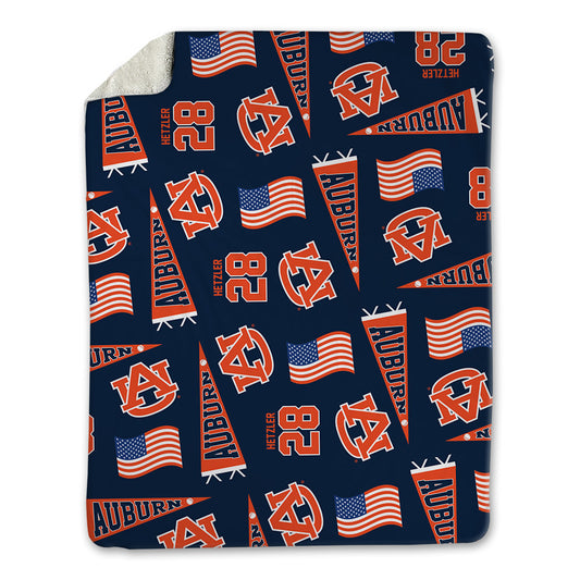 Auburn - NCAA Baseball : Ryan Hetzler - USA Blanket-0