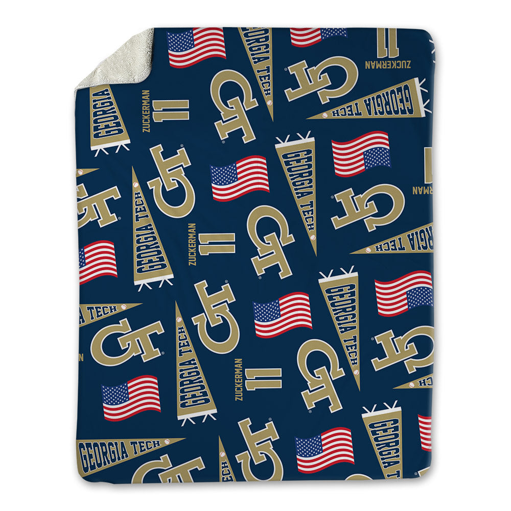 Georgia Tech - NCAA Baseball : Ryan Zuckerman - USA Blanket-0