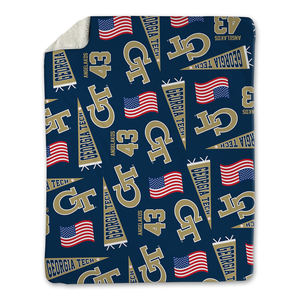 Georgia Tech - NCAA Baseball : Dimitri Angelakos - USA Blanket-0