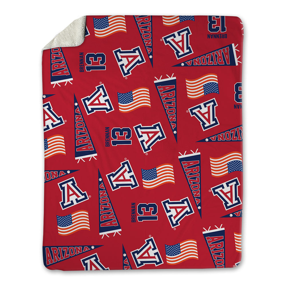 Arizona - NCAA Baseball : Cash Brennan - USA Blanket-0