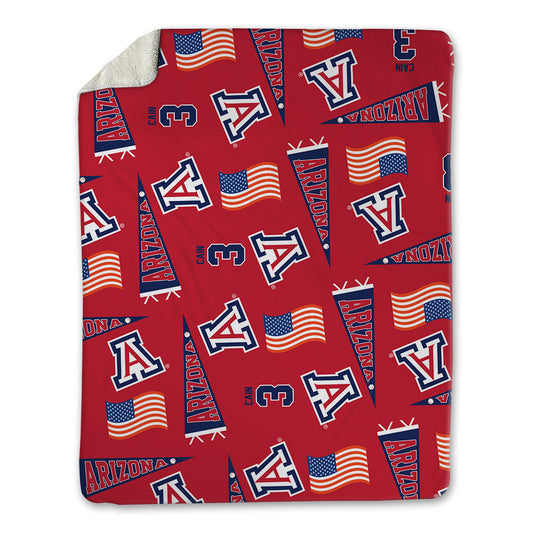 Arizona - NCAA Baseball : Andrew Cain - USA Blanket-0