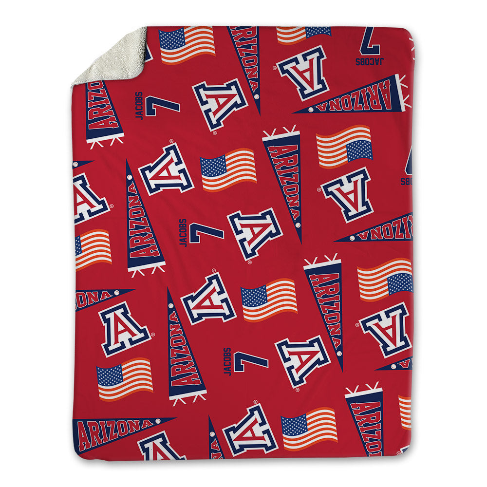 Arizona - NCAA Baseball : Andrew Jacobs - USA Blanket-0