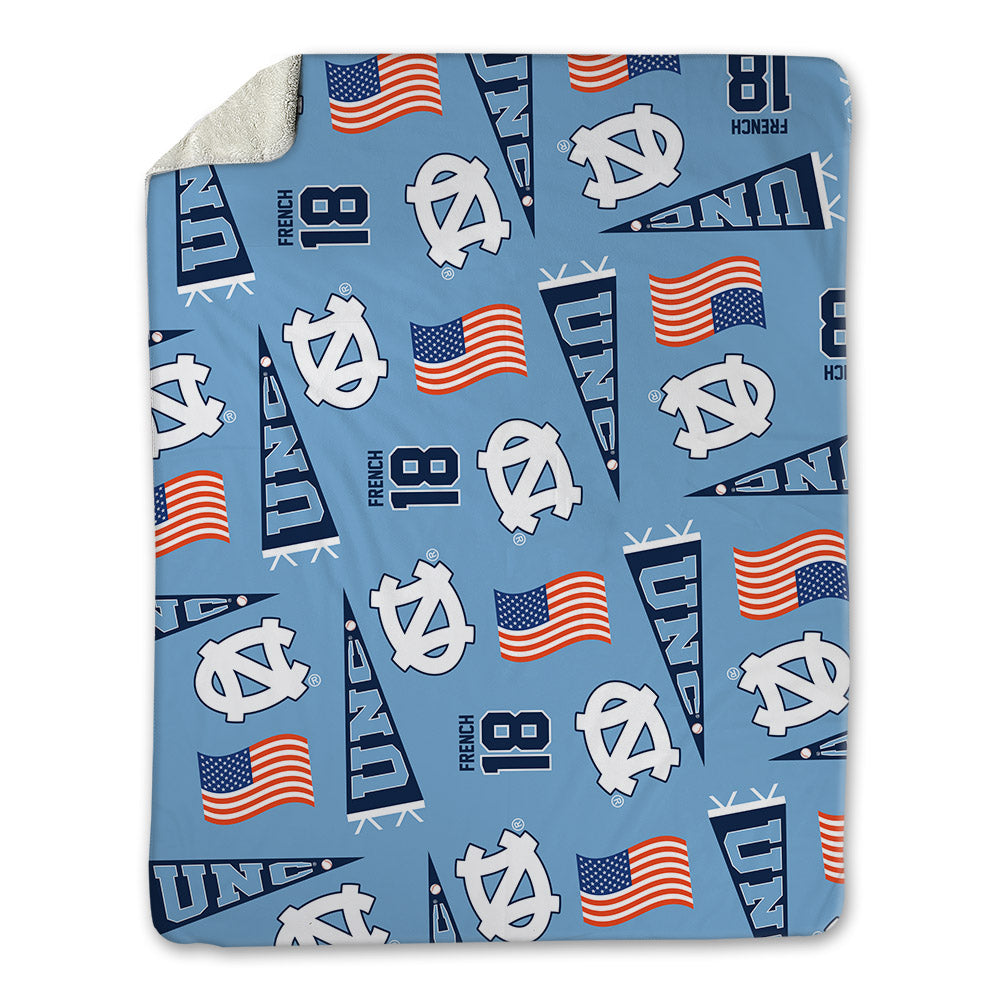 UNC - NCAA Baseball : Carter French - USA Blanket-0
