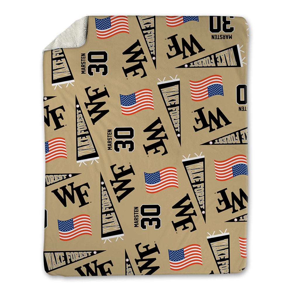 Wake Forest - NCAA Baseball : Duncan Marsten - USA Blanket-0