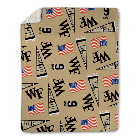 Wake Forest - NCAA Baseball : Kade Lewis - USA Blanket-0