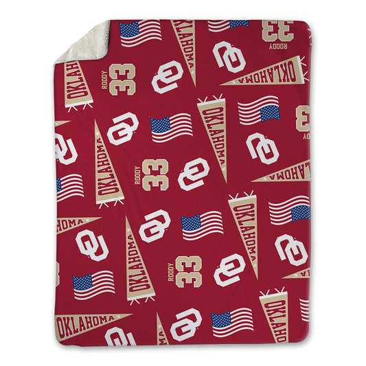 Oklahoma - NCAA Baseball : Berkeley Roddy - USA Blanket-0