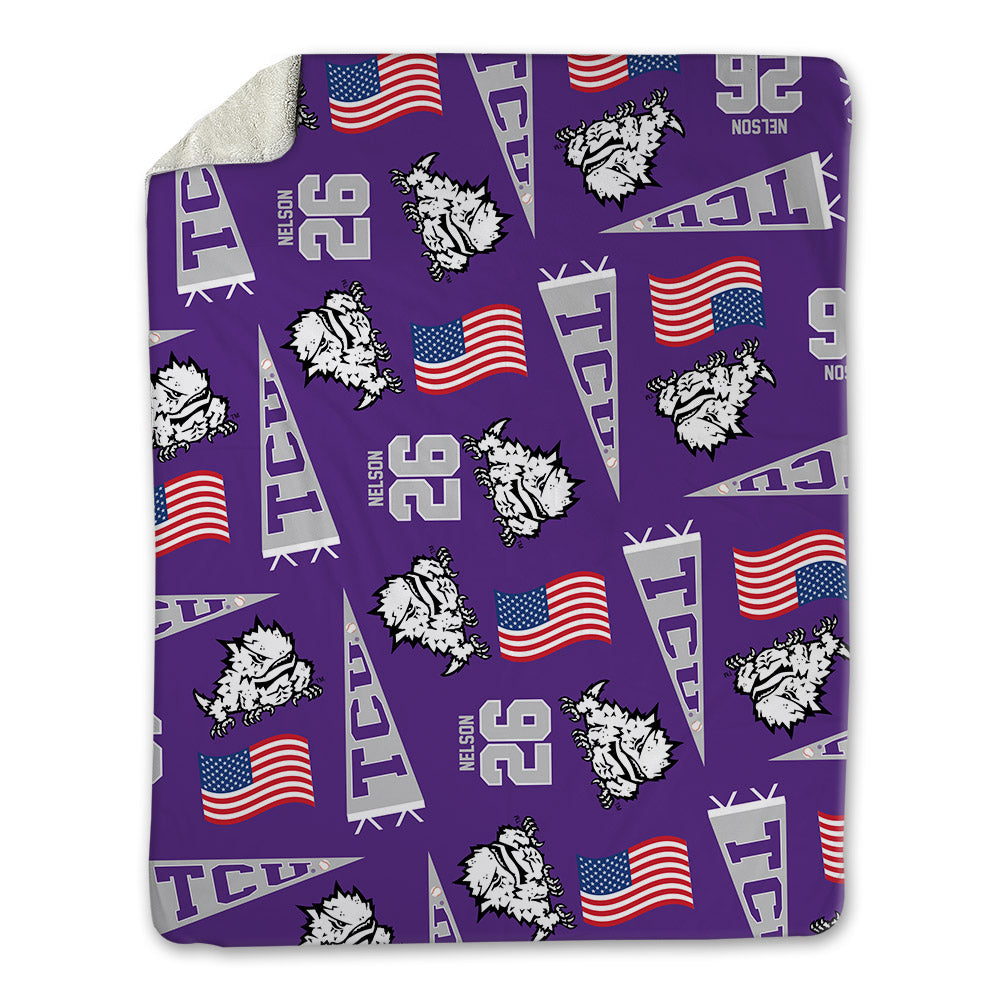 TCU - NCAA Baseball : Cade Nelson - USA Blanket-0