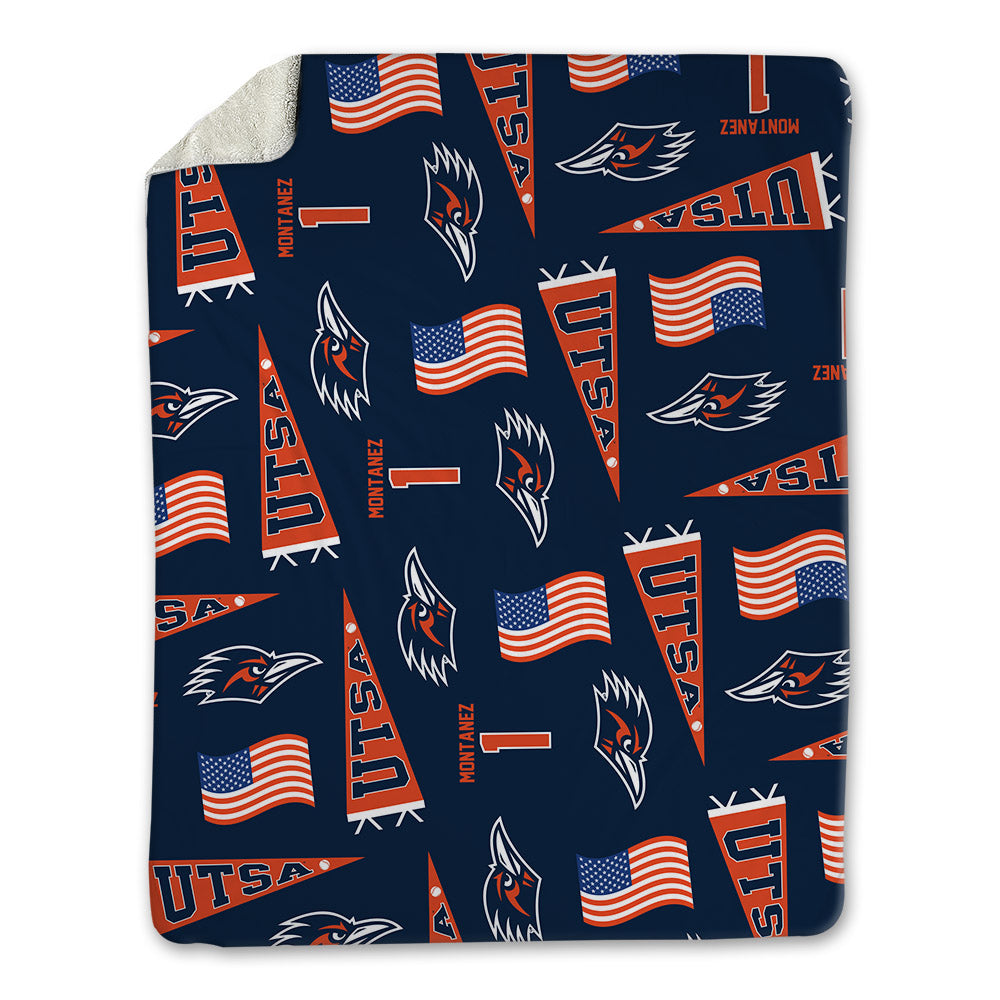 UTSA - NCAA Baseball : Damian Montanez - USA Blanket-0