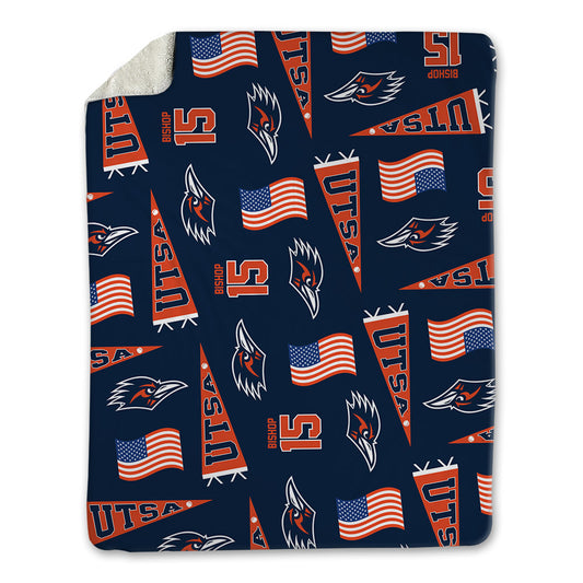 UTSA - NCAA Baseball : Brandon Bishop - USA Blanket-0