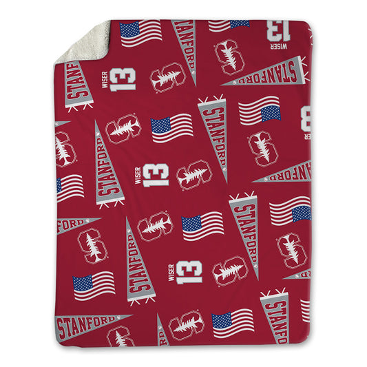 Stanford - NCAA Baseball : David Wiser - USA Blanket-0
