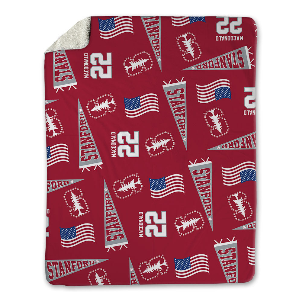 Stanford - NCAA Baseball : Cort MacDonald - USA Blanket-0