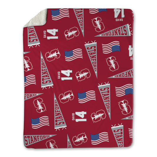 Stanford - NCAA Baseball : Sebastian David - USA Blanket-0
