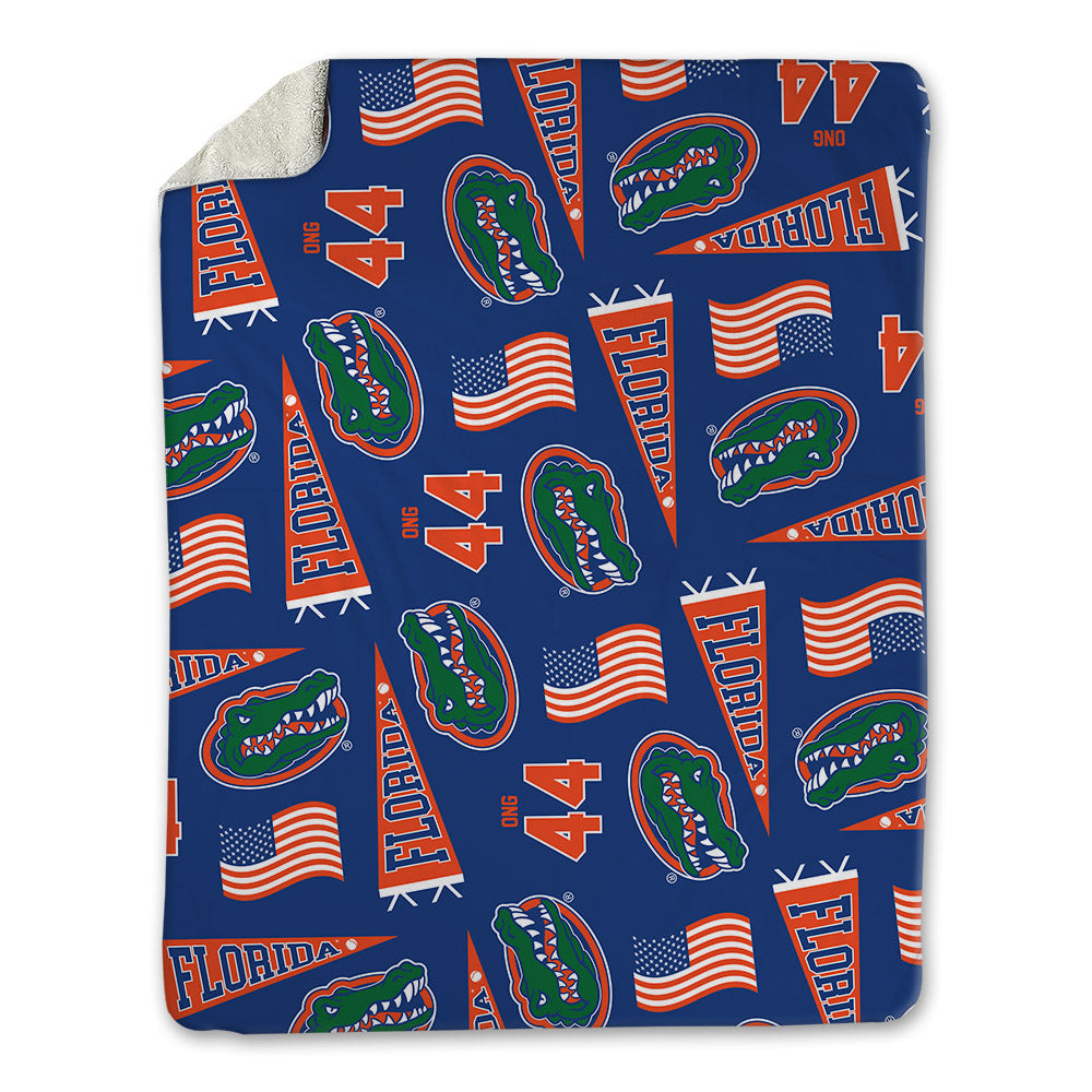 Florida - NCAA Baseball : Felix Ong - USA Blanket-0