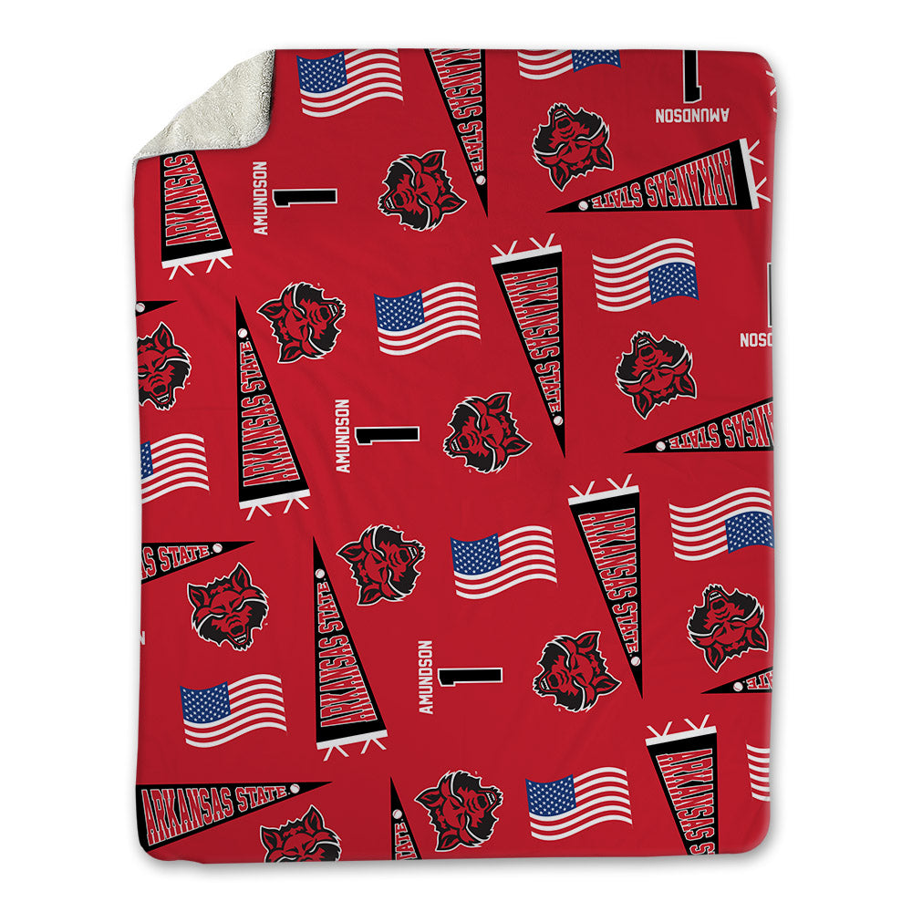 Arkansas State - NCAA Baseball : Kaden Amundson - USA Blanket-0