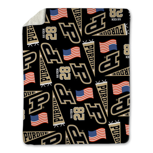 Purdue - NCAA Baseball : Enas Hayden - USA Blanket-0